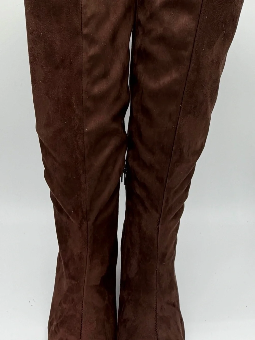 Women's Over-the-Knee Suede Boots in Dark Brown